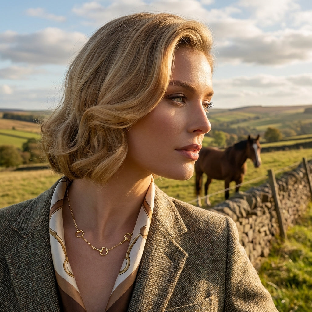 Gold Snaffle Collar Necklace