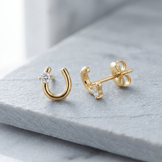 9ct Gold Horseshoe Earrings