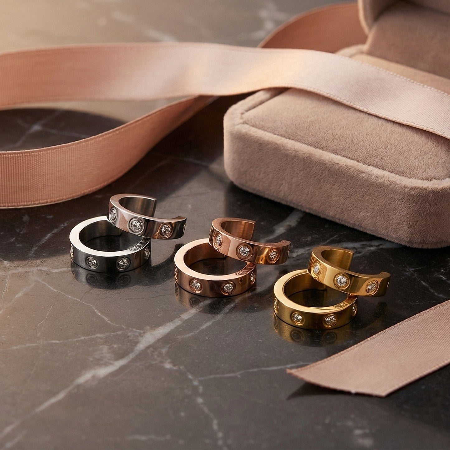 Sparkle Stud Hoop Earrings - PEGASUS JEWELLERY