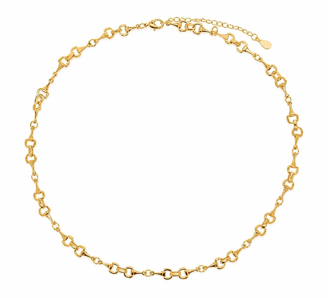 Snaffle Equestrian Necklace - Gold