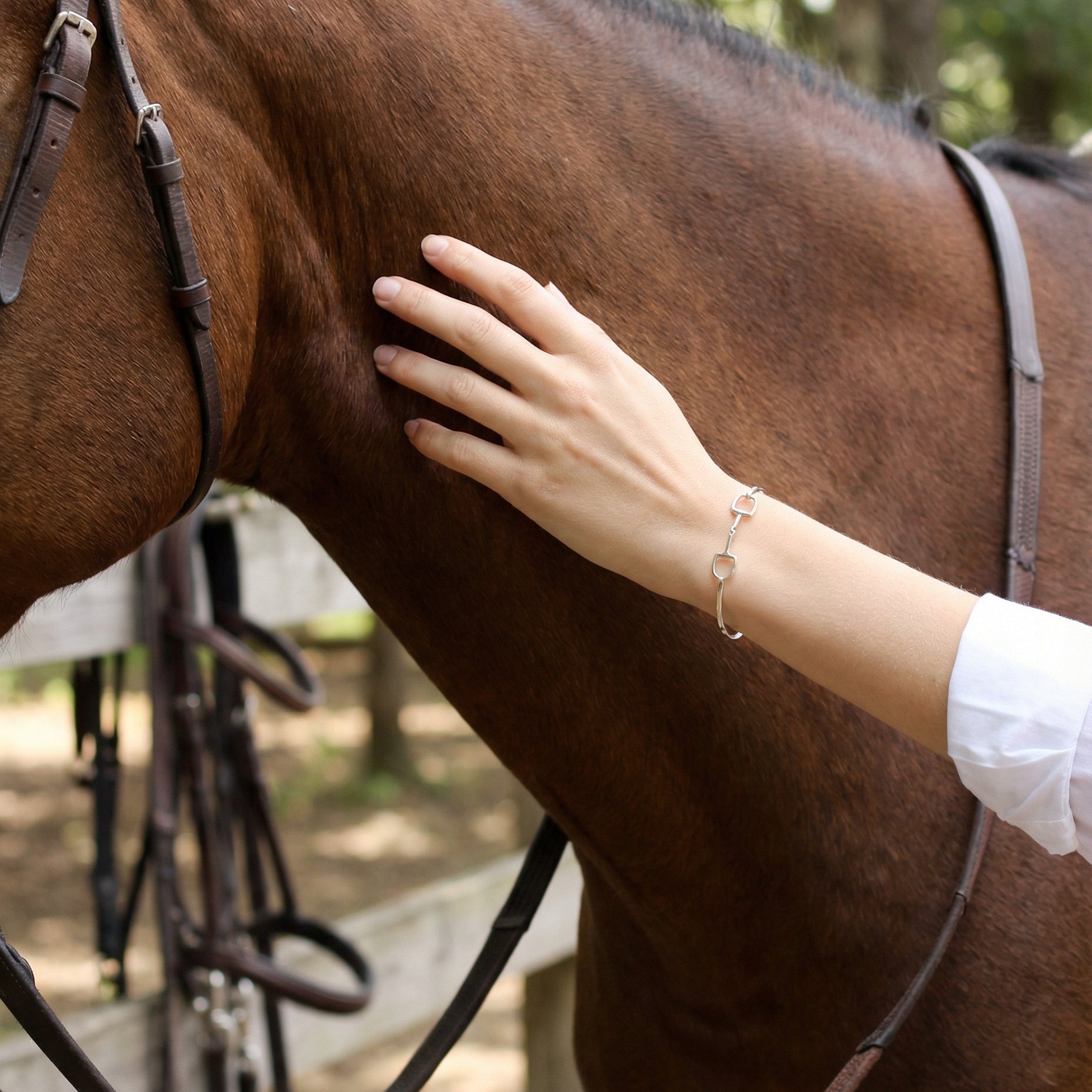 Sterling Silver Snaffle Bangle - PEGASUS JEWELLERY