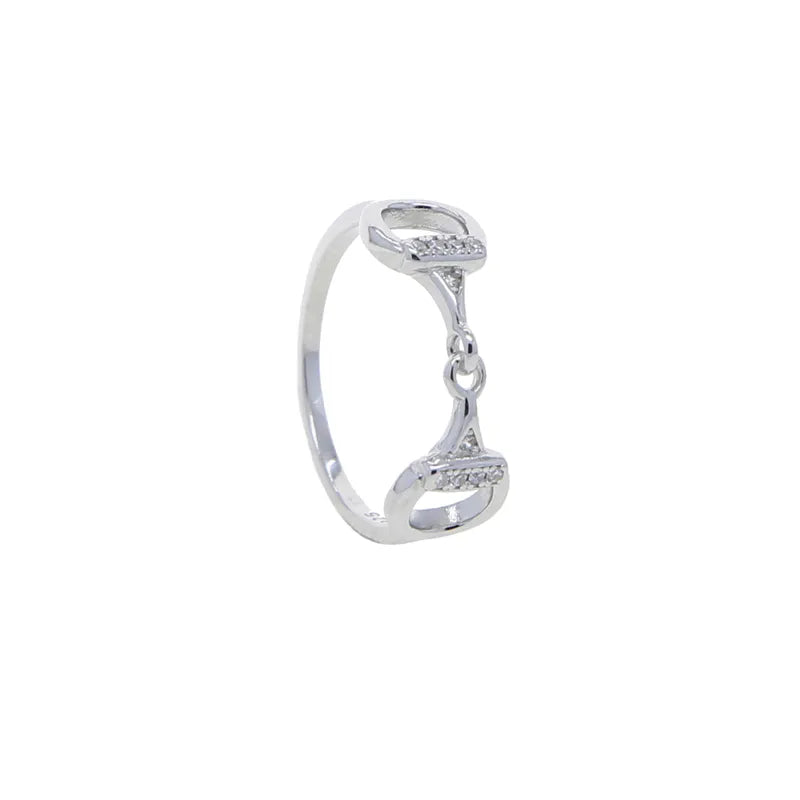 Sparkle Silver Snaffle Ring