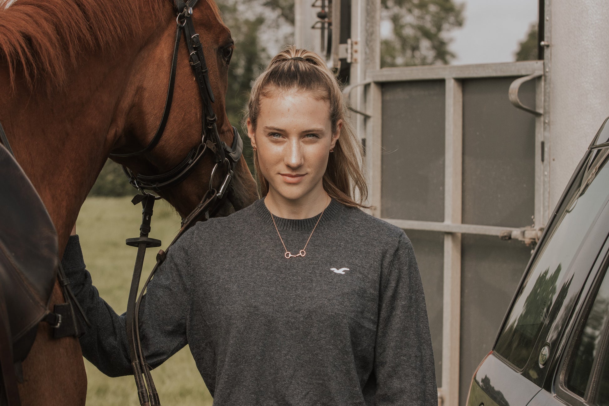 Rose Gold Snaffle Necklace - PEGASUS JEWELLERY