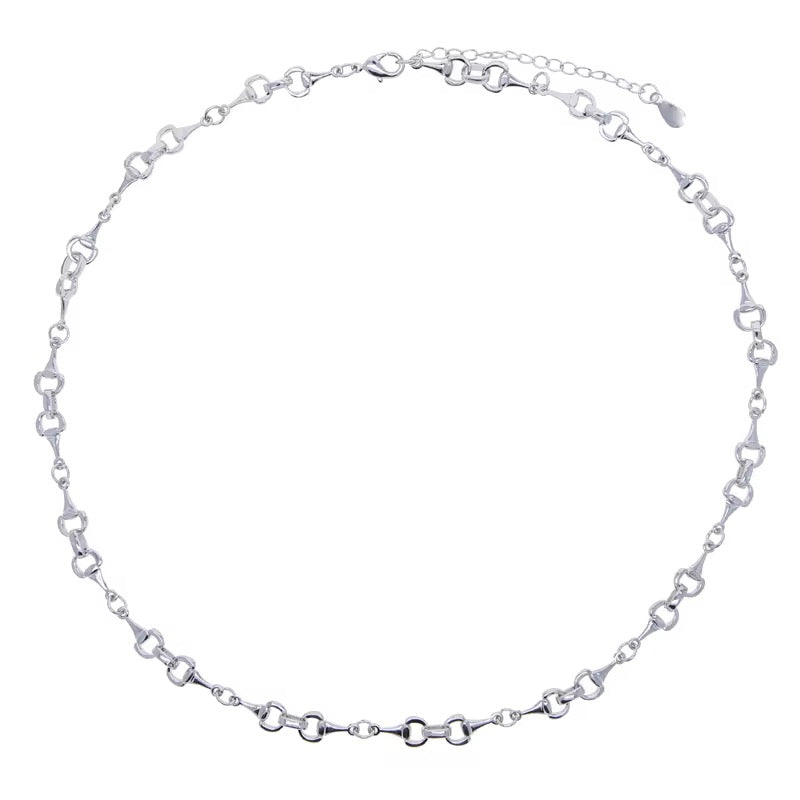 Silver Snaffle Equestrian Necklace