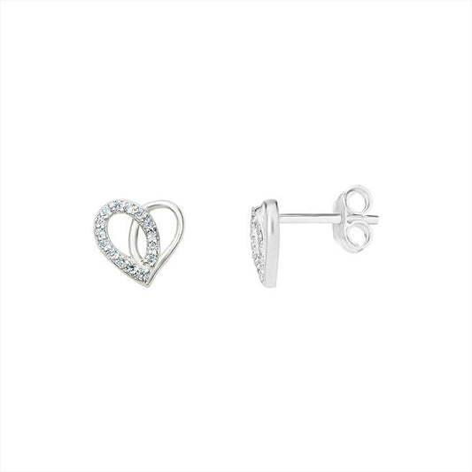 Sparkle Open Heart Earrings