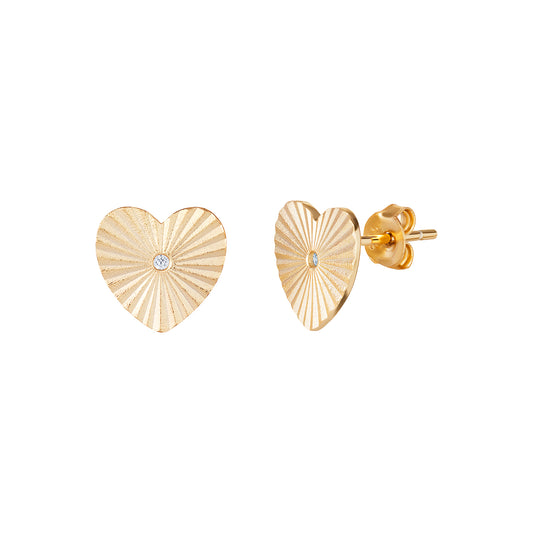 Gold Plated Heart Earrings