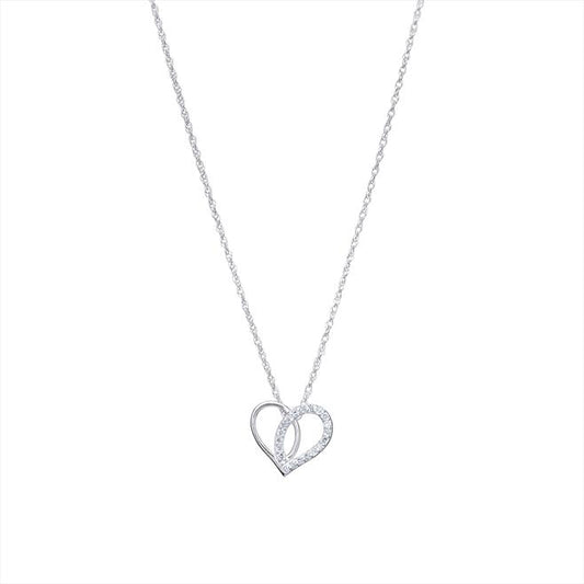 CZ Open Heart Necklace