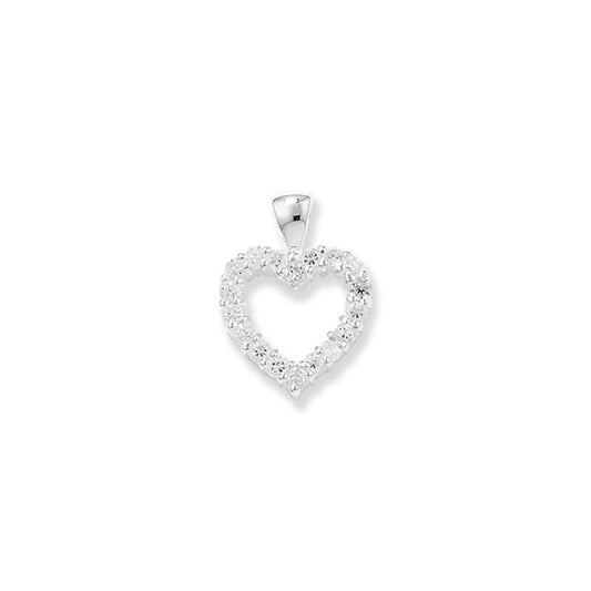 CZ Heart Pendant