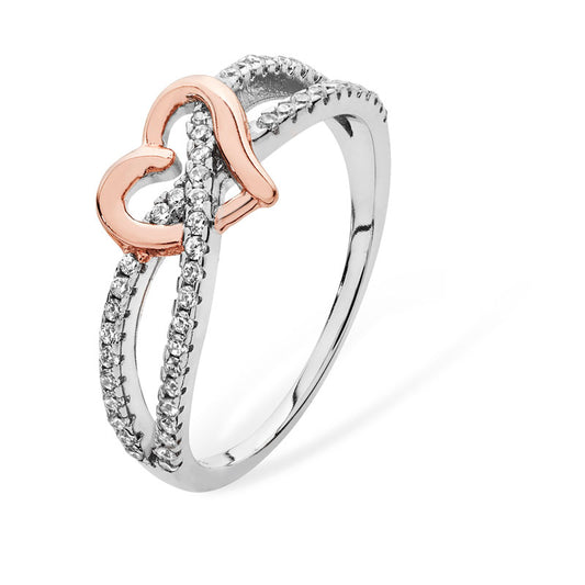 Two Tone Heart Ring