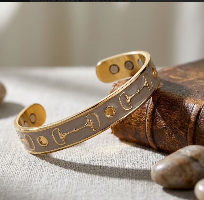 Pegasus Equilibrium Vitality Bit Bangle- Gold - PEGASUS JEWELLERY