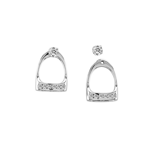 Sparkle Stirrup Stud Earring