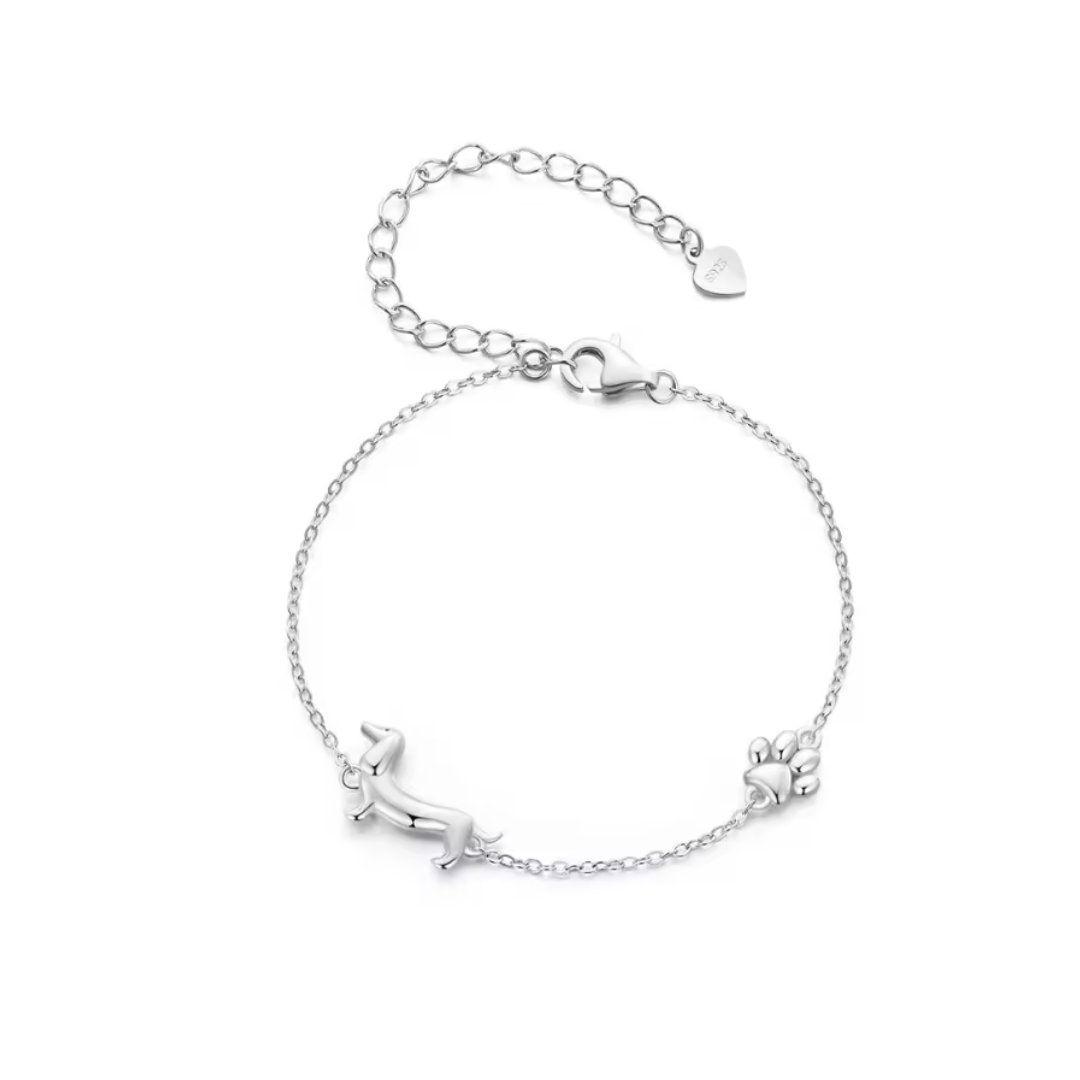 Dachshund Bracelet- Silver