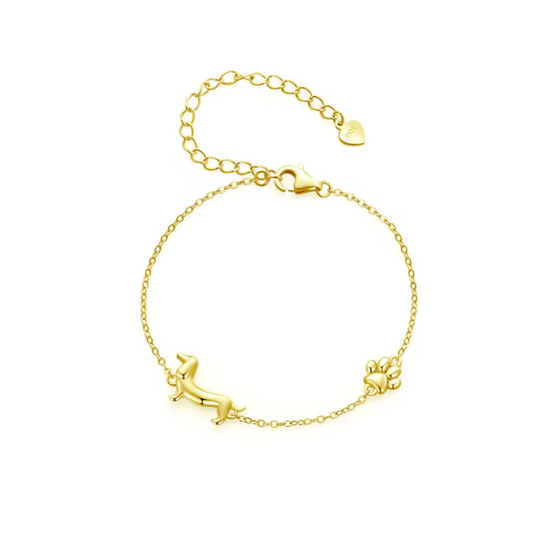Dachshund Bracelet- Gold