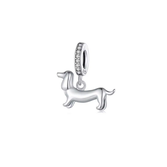 Dachshund Charm- Silver