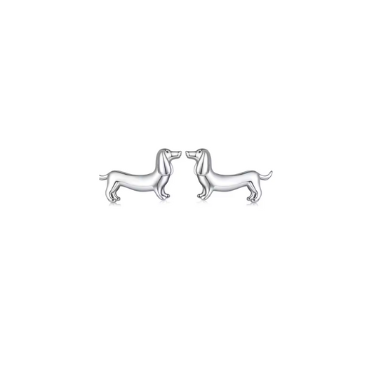 Dachshund Stud Earring- Silver
