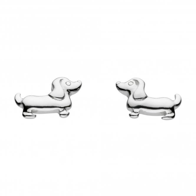 Silver Dachshund Stud Earrings - PEGASUS JEWELLERY