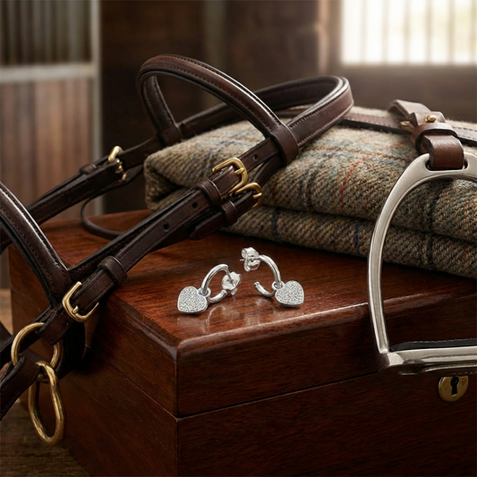 Drop Heart Hoop Earring - PEGASUS JEWELLERY