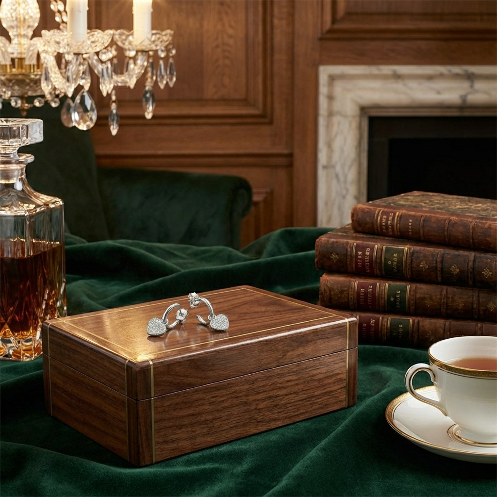 Drop Heart Hoop Earring - PEGASUS JEWELLERY