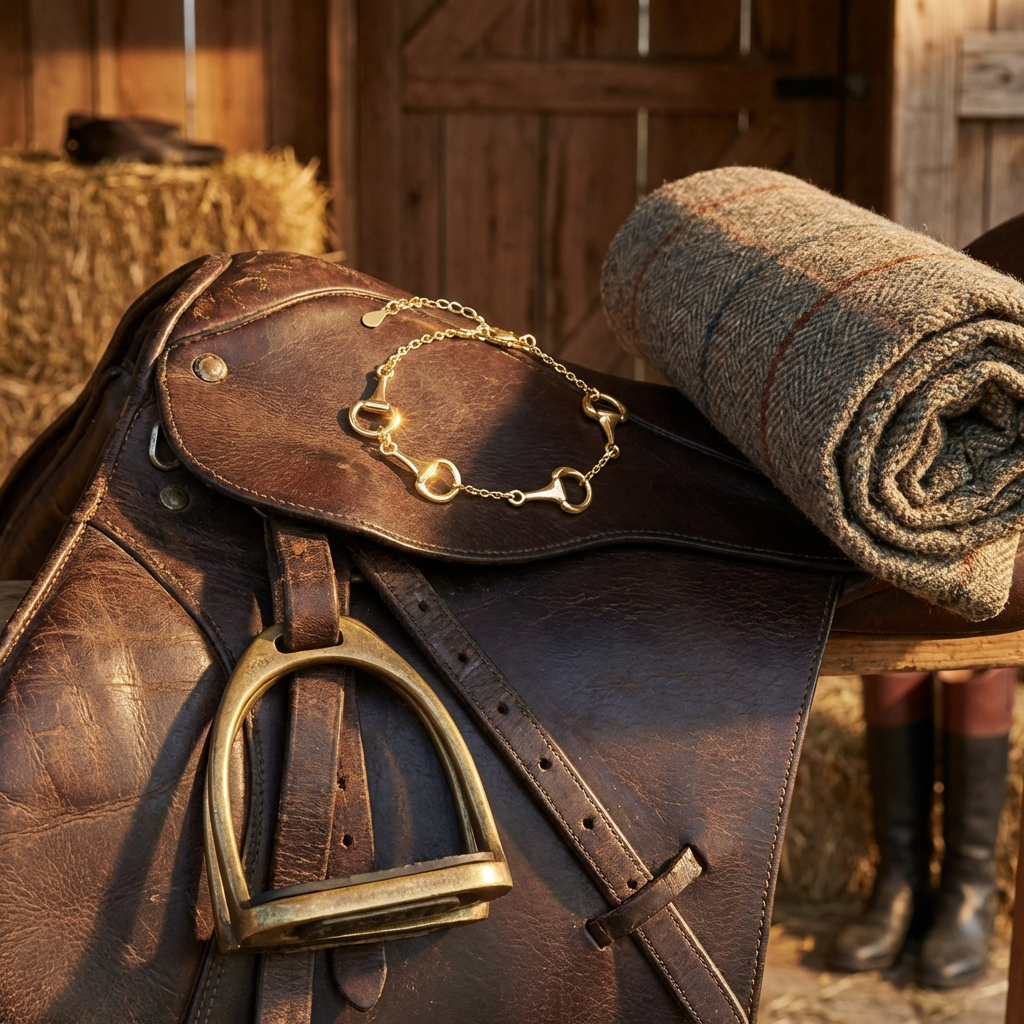 Gold Snaffle Collar Bracelet - PEGASUS JEWELLERY