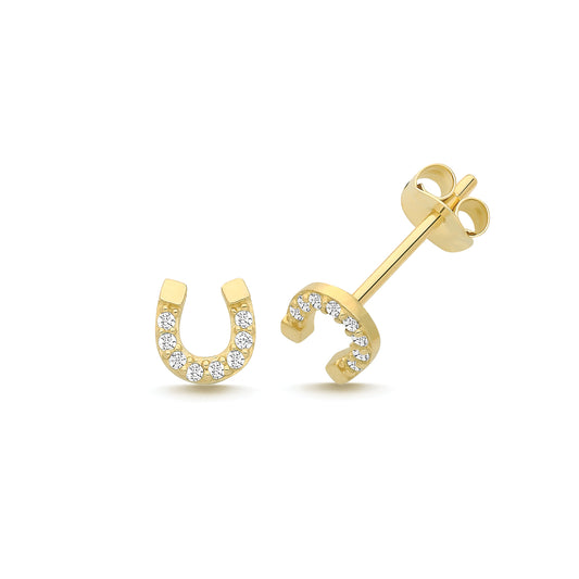 9ct Gold Horseshoe Earrings