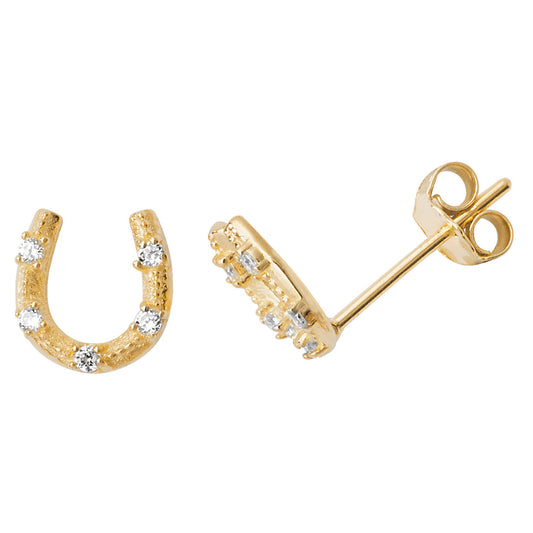 9ct Gold Horseshoe Earrings
