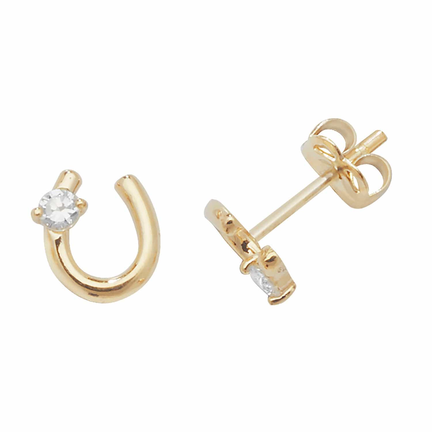 PEGASUS JEWELLERY Earrings 9ct Gold Horseshoe Earrings
