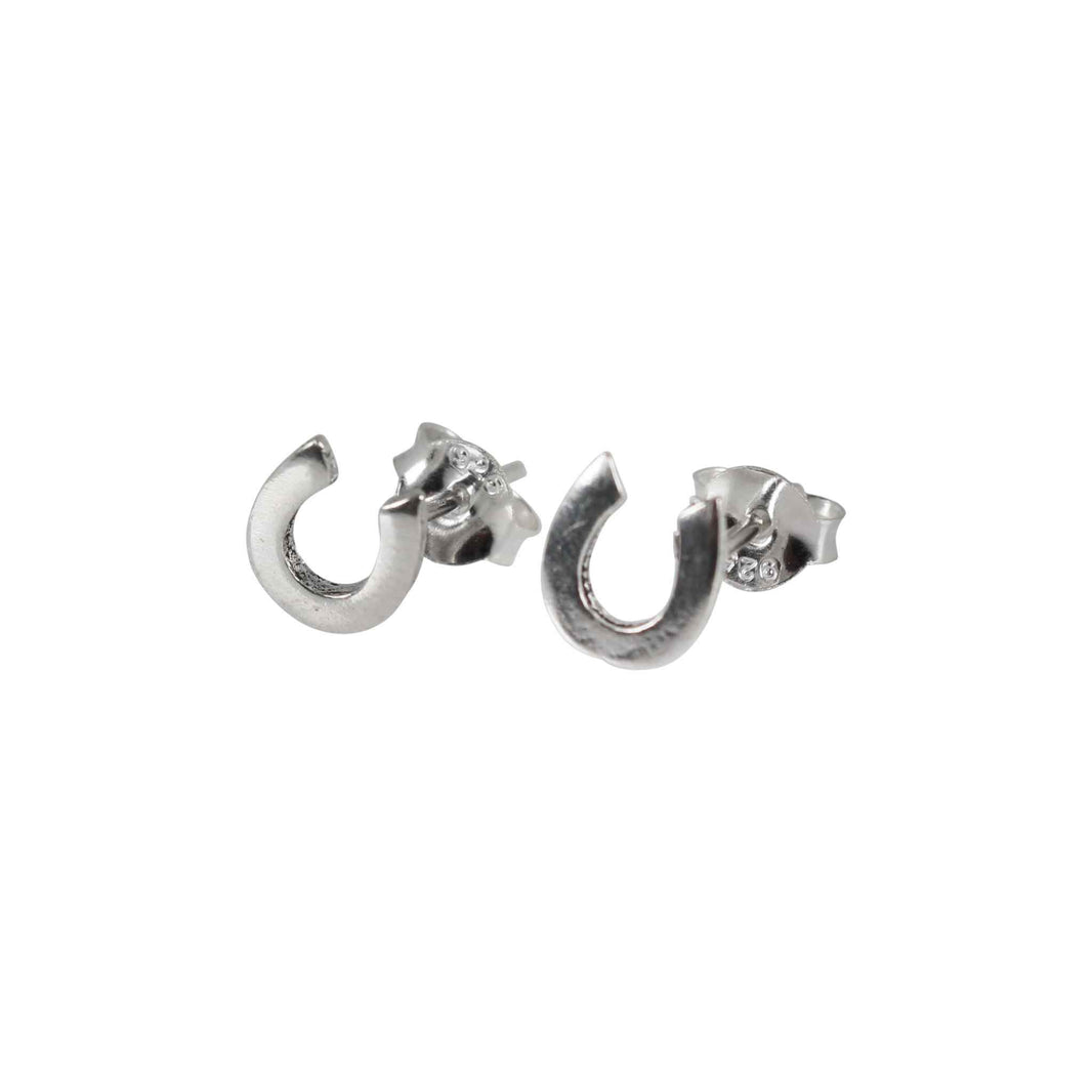 Silver Equestrian Horseshoe Earrings Snaffle & Stirrup Silver Drop PEGASUS JEWELLERY