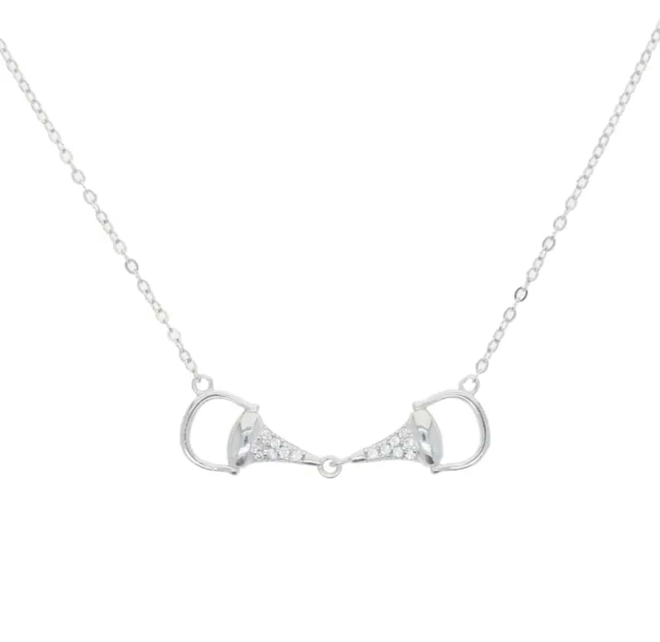 PEGASUS JEWELLERY Necklace Sparkle Snaffle Necklace- Silver