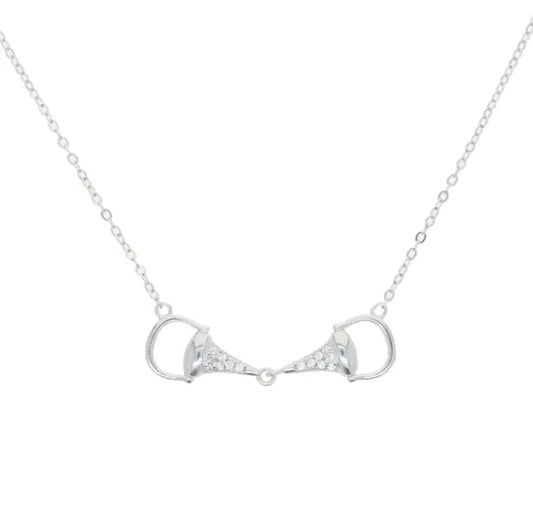 PEGASUS JEWELLERY Necklace Sparkle Snaffle Necklace- Silver