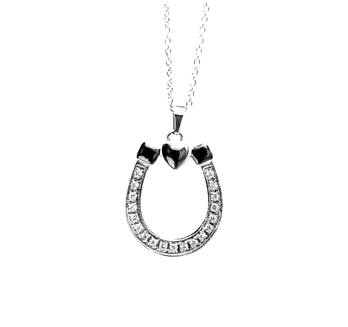PEGASUS JEWELLERY Necklaces Horseshoe Silver Heart Pendant