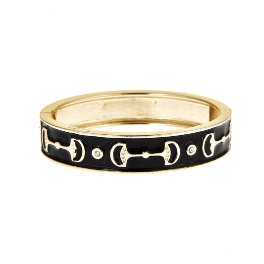 PEGASUS JEWELLERY Snaffle Bit Bangle- Black