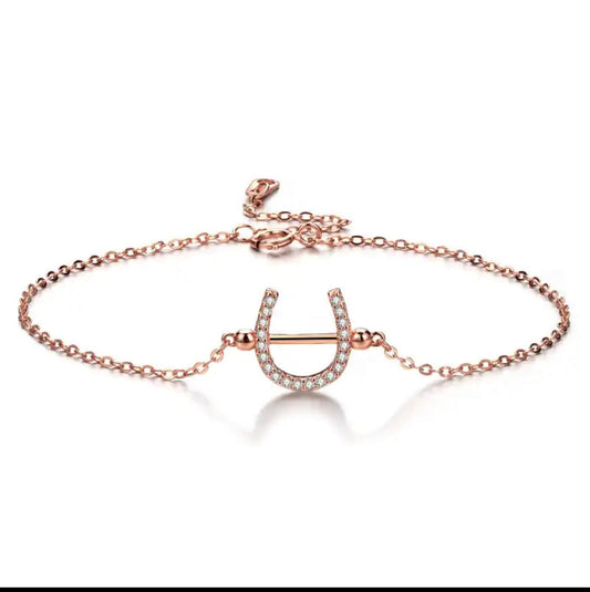 PEGASUS JEWELLERY Bracelet Horseshoe Bar Bracelet- Rose
