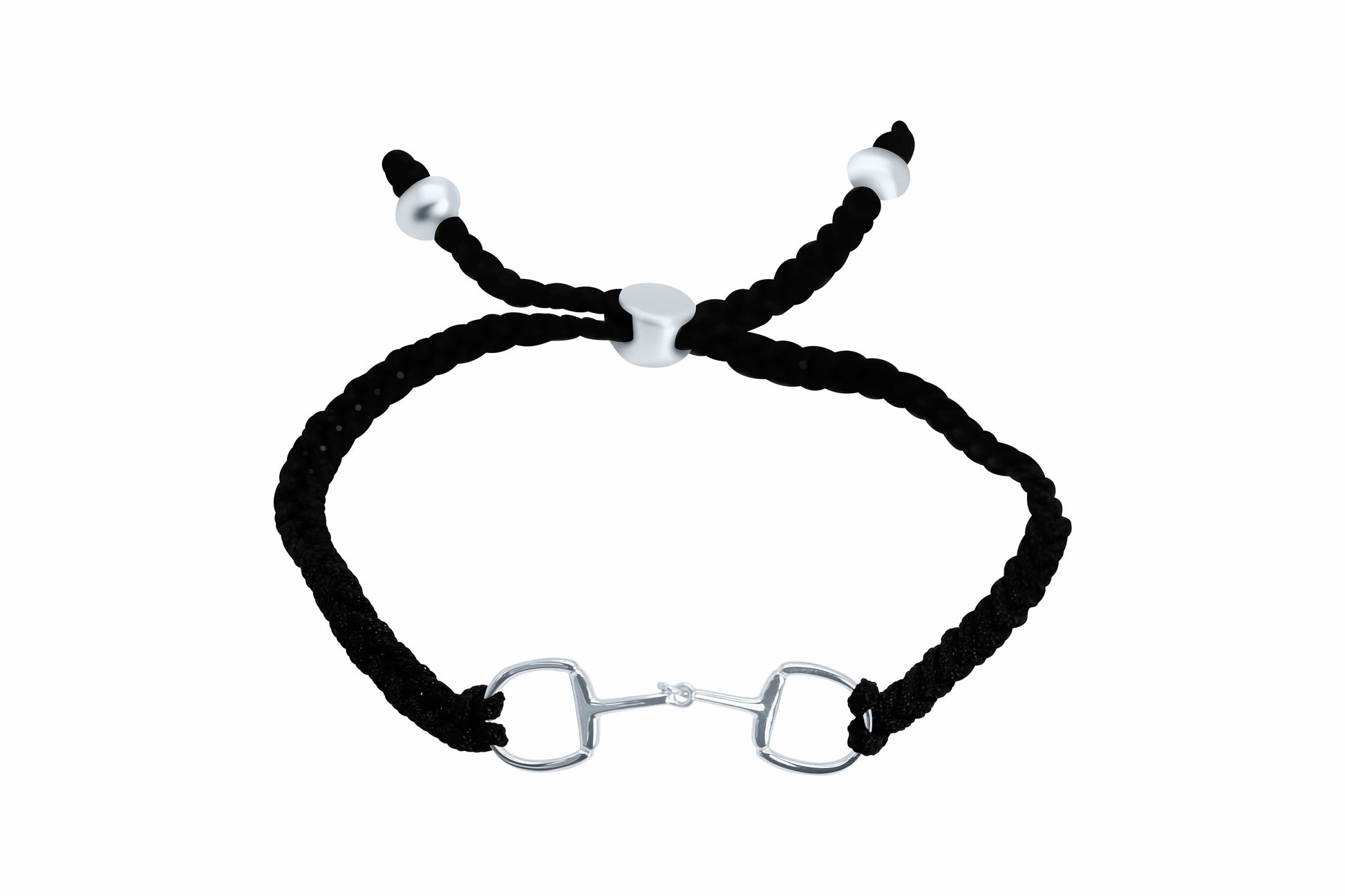 PEGASUS JEWELLERY Bracelet New Black & Silver Snaffle Friendship Bracket