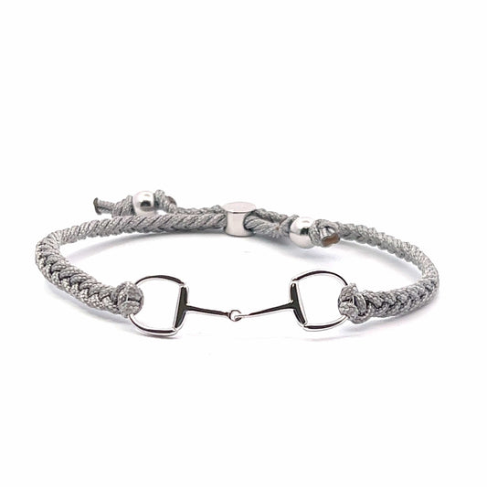 PEGASUS JEWELLERY Bracelet New Grey & Silver Snaffle Friendship Bracket