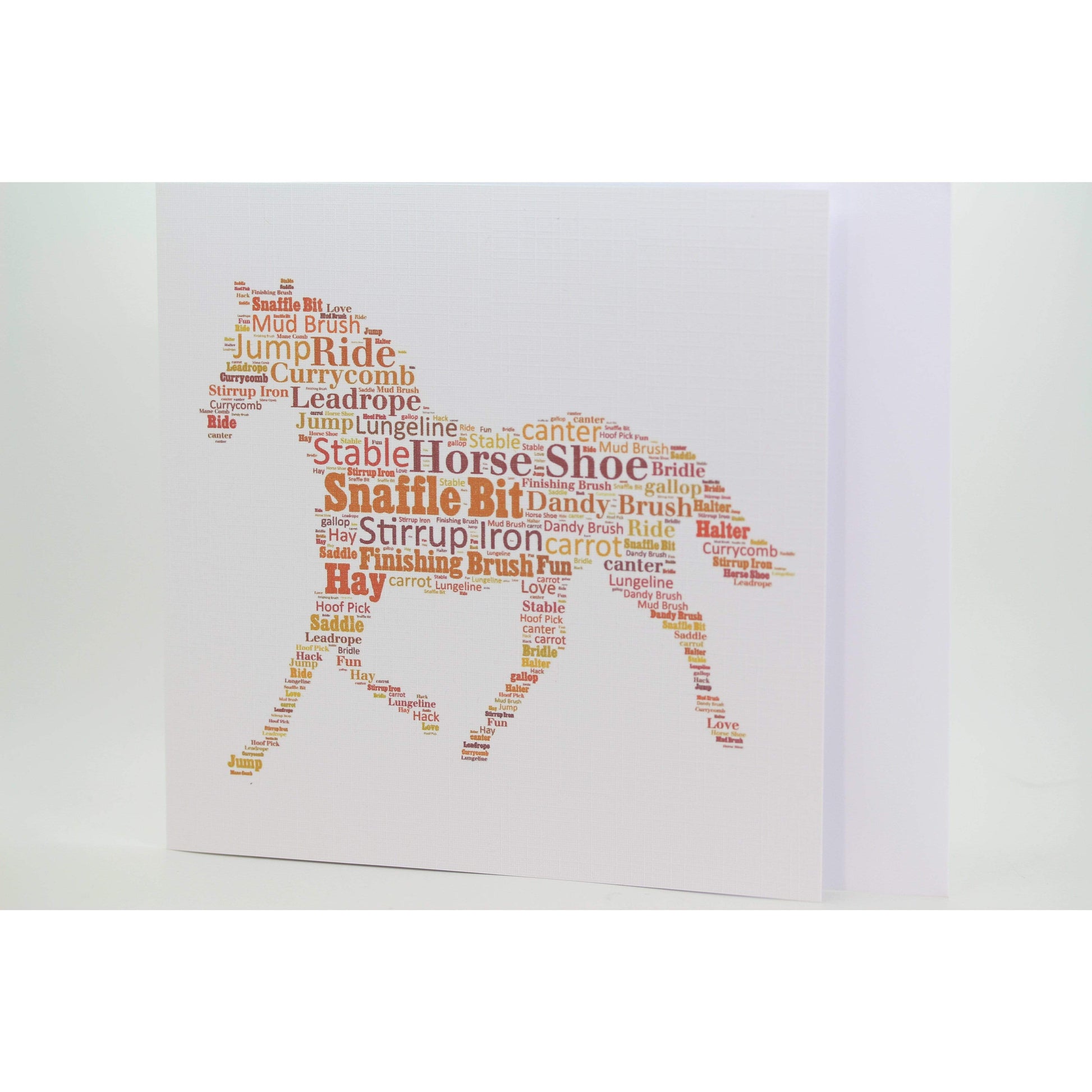 PEGASUS JEWELLERY CARD Word Art Horse Greeting Card