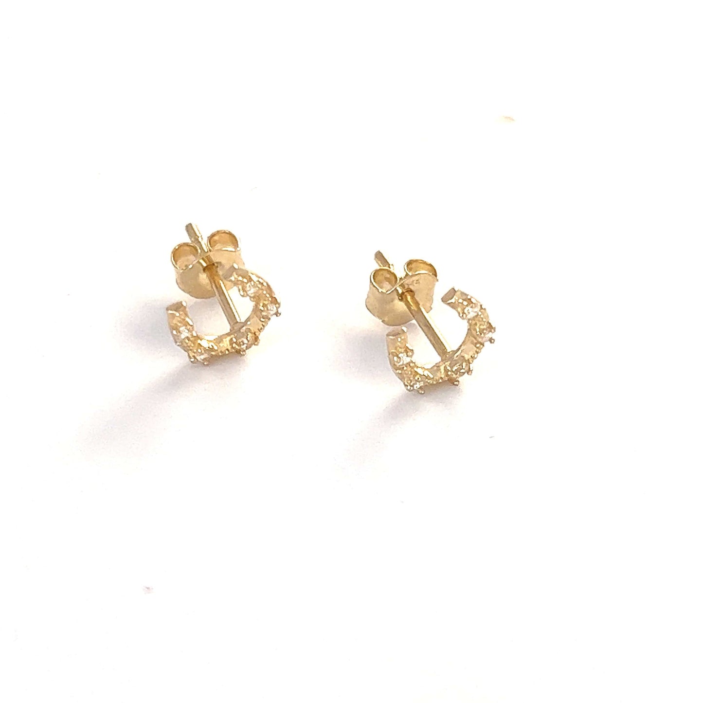 PEGASUS JEWELLERY Earrings 9ct Gold Horseshoe Earrings Sparkle