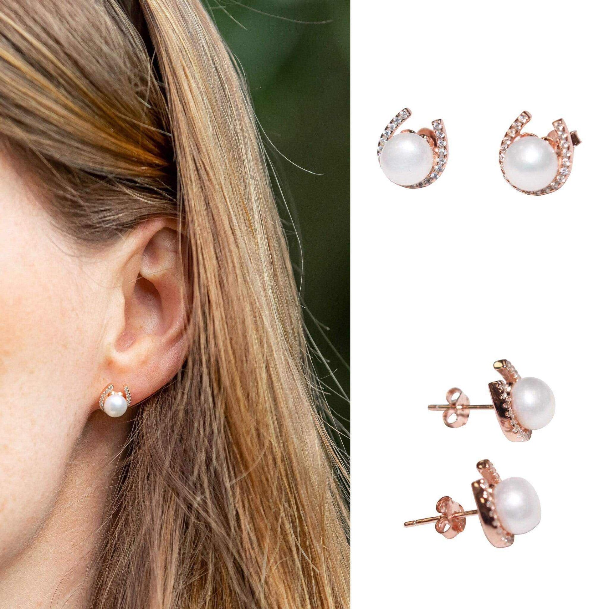 PEGASUS JEWELLERY Earrings Rose Pegasus Pearl Sparkle Earrings