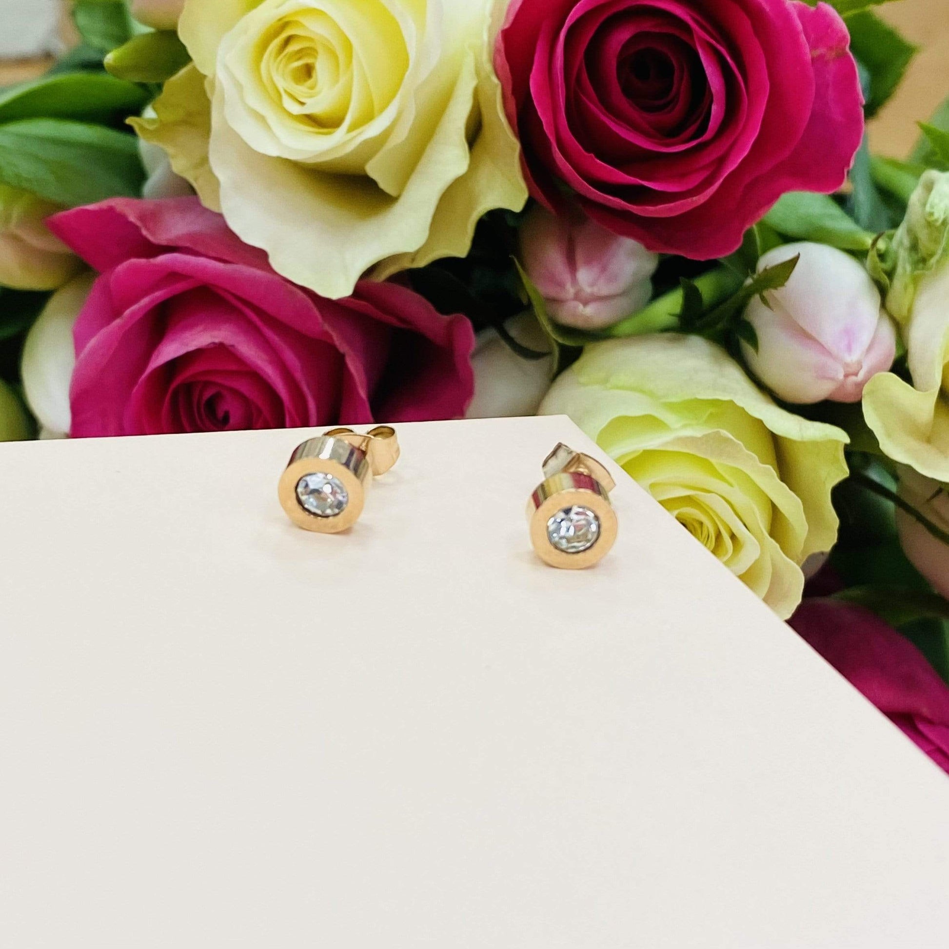 PEGASUS JEWELLERY Earrings Rose Sparkle Vitality Studs