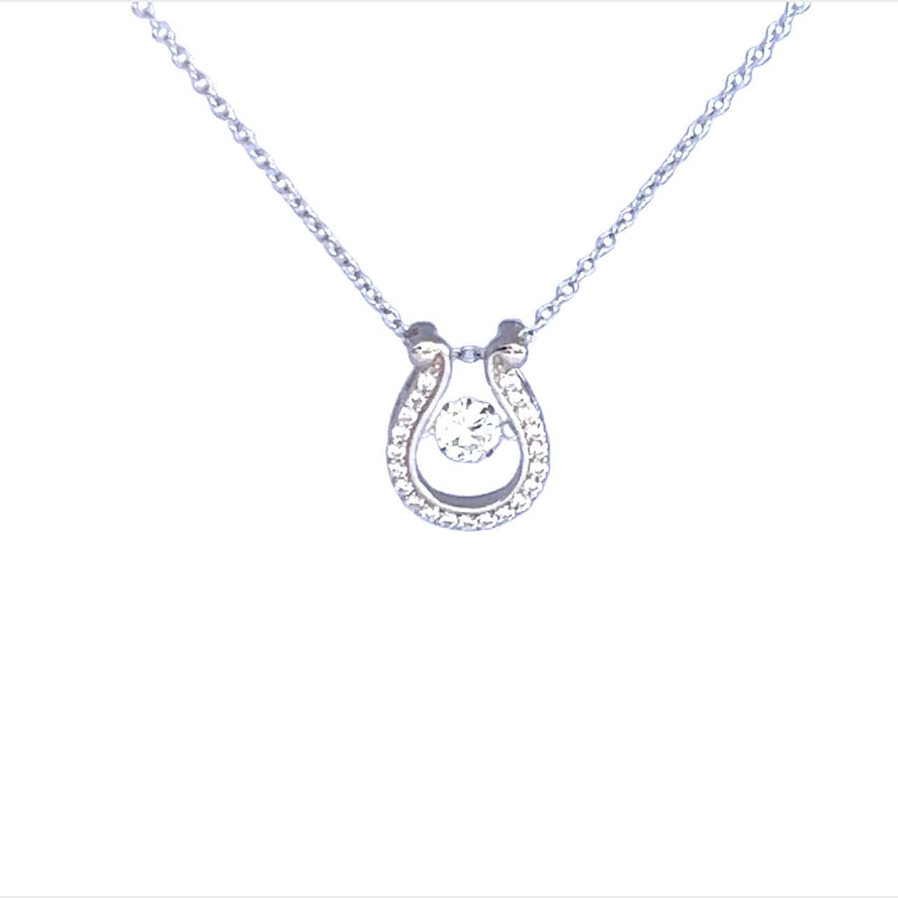PEGASUS JEWELLERY Horseshoe Necklace- Silver Sparkle