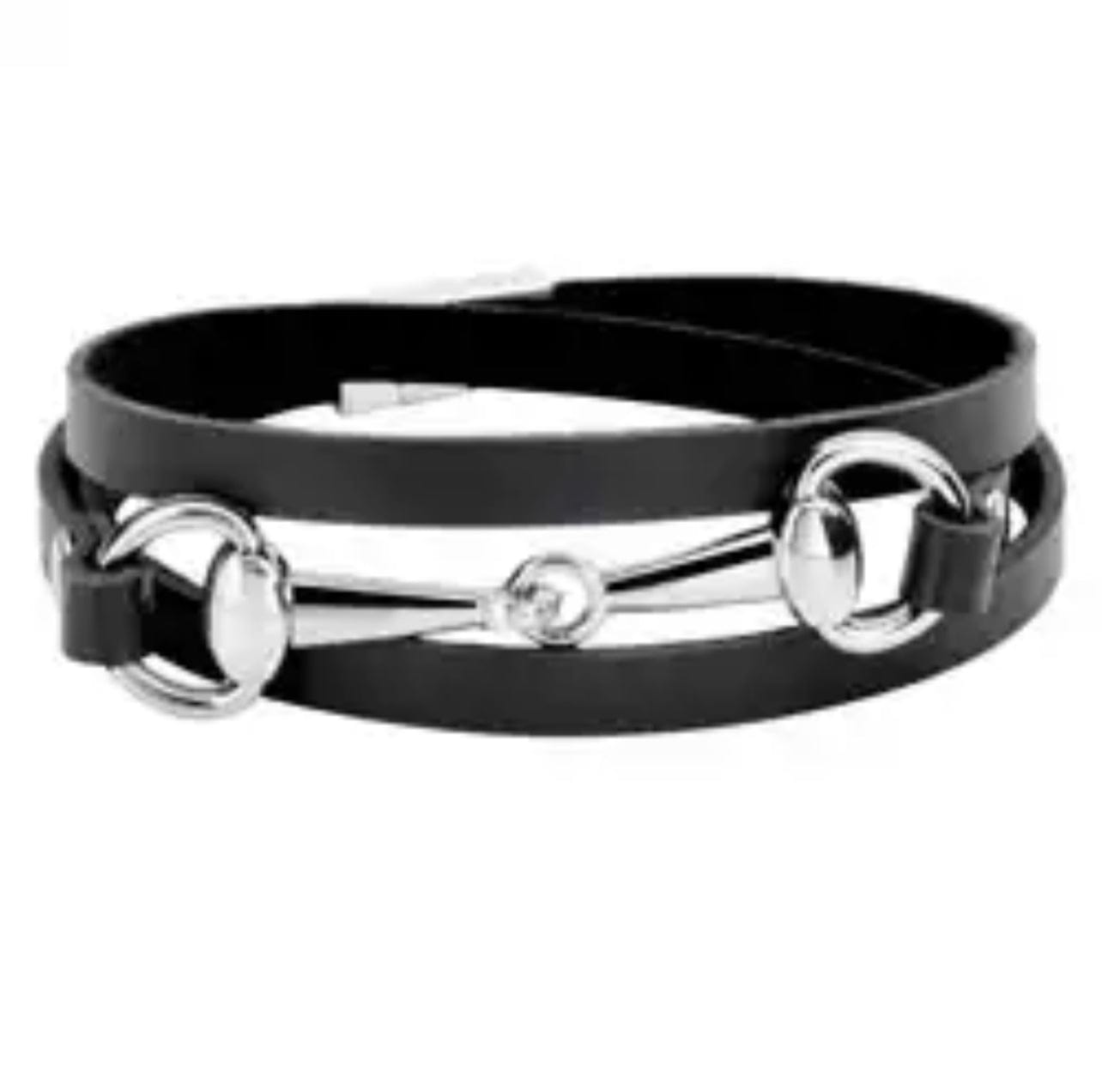 PEGASUS JEWELLERY Leather Wrap Snaffle Bracelet