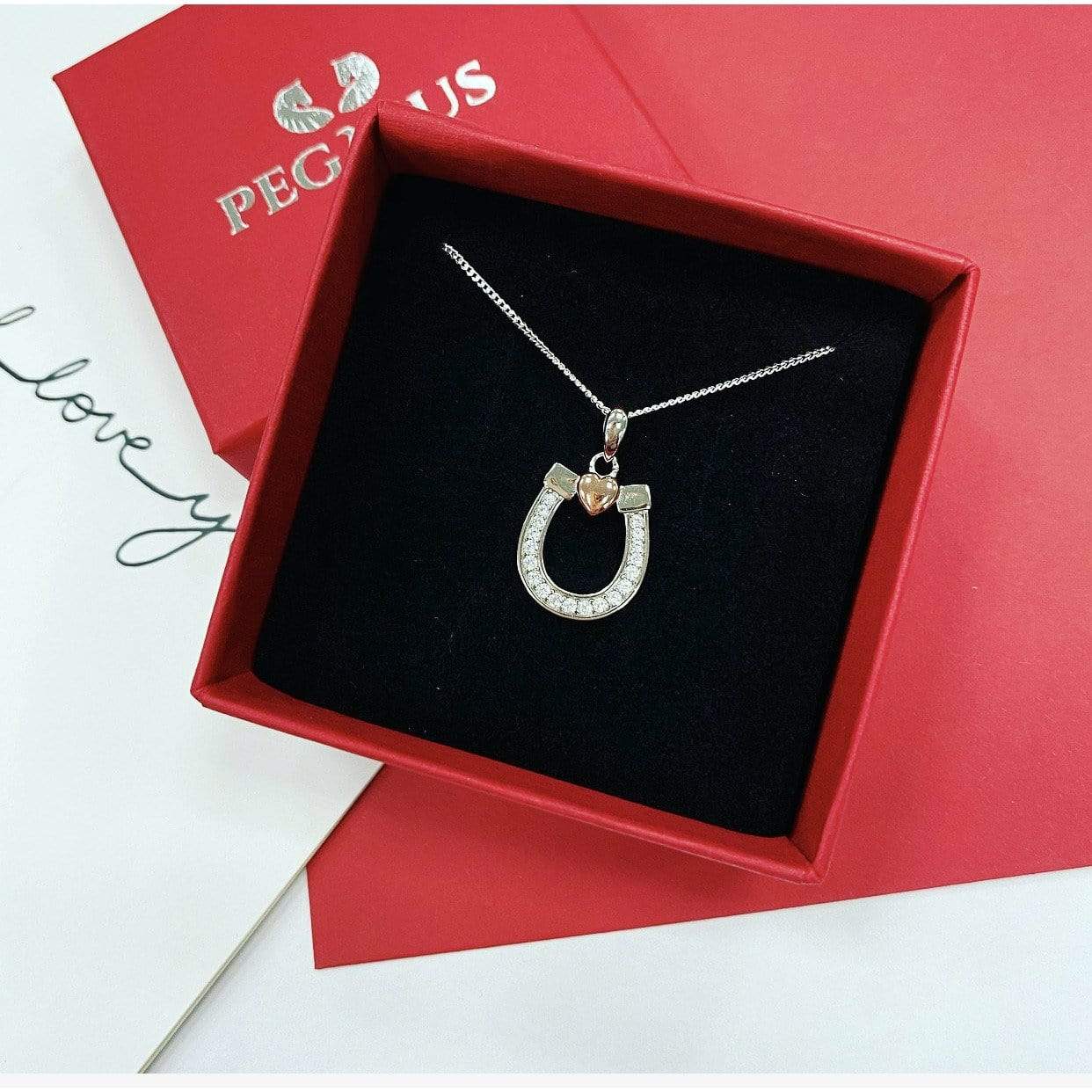 PEGASUS JEWELLERY Necklaces Horseshoe Heart Pendant- Limited Edition