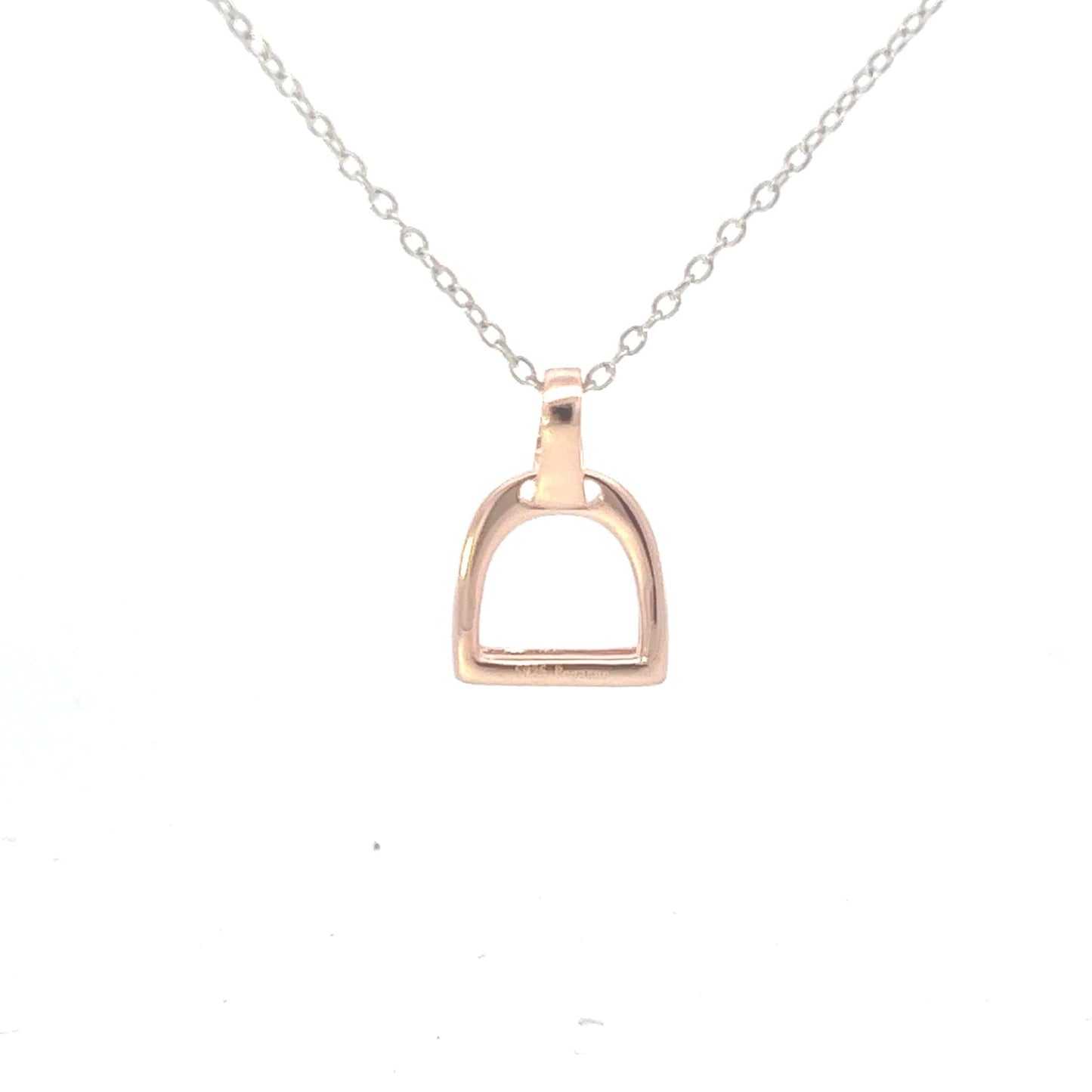 PEGASUS JEWELLERY Necklaces Mini Stirrup Necklace - Rose Gold