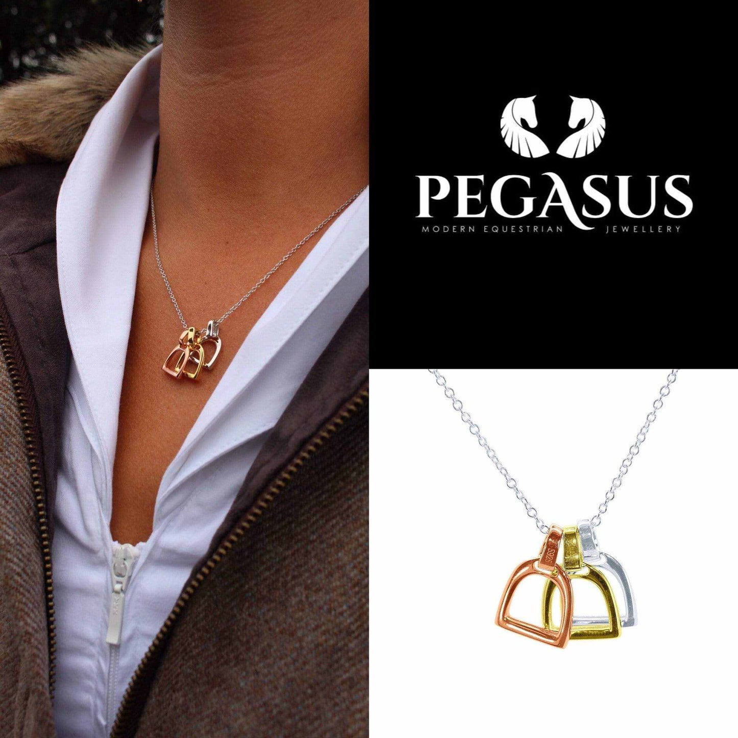 PEGASUS JEWELLERY Necklaces Triple Stirrup Necklace