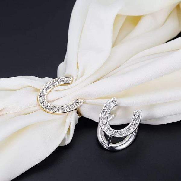 PEGASUS JEWELLERY Scarf Ring Limited Edition Horseshoe Scarf Ring - Gold
