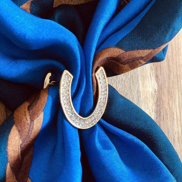 PEGASUS JEWELLERY Scarf Ring Limited Edition Horseshoe Scarf Ring - Gold