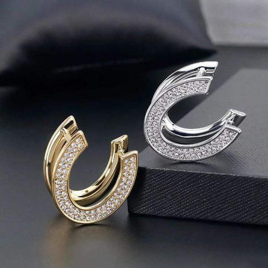 PEGASUS JEWELLERY Scarf Ring Limited Edition Horseshoe Scarf Ring - Silver